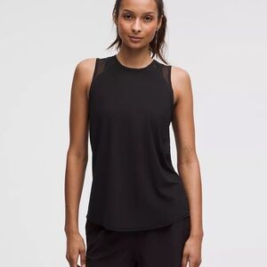 Lululemon Black Mesh Detail Tank Top size Medium